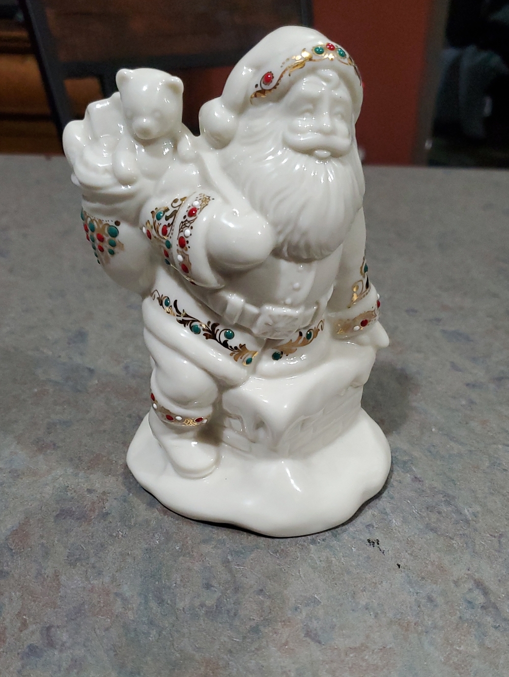 Lenox China Jewel Colloection Ceramic Santa Figurine